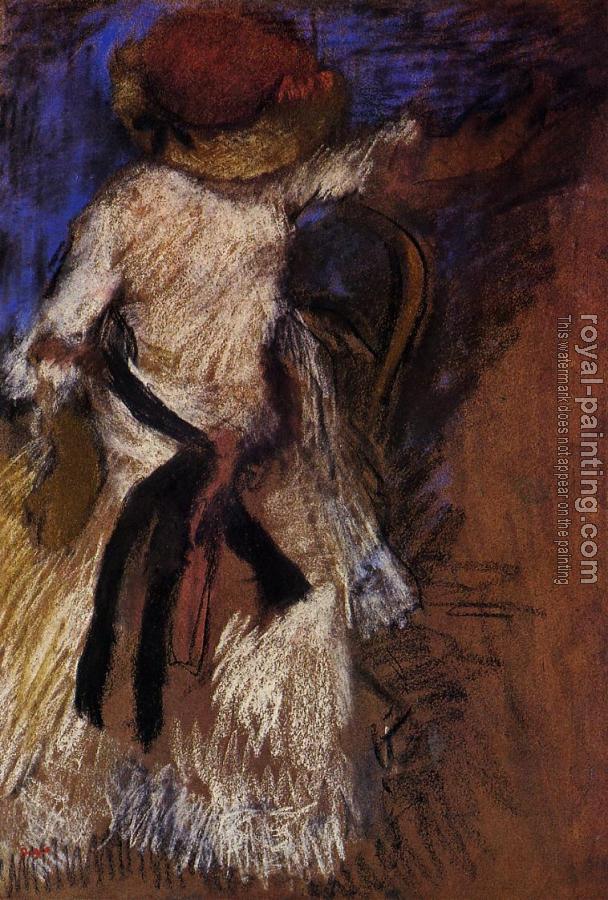 Edgar Degas : Seated Woman in a White Dress